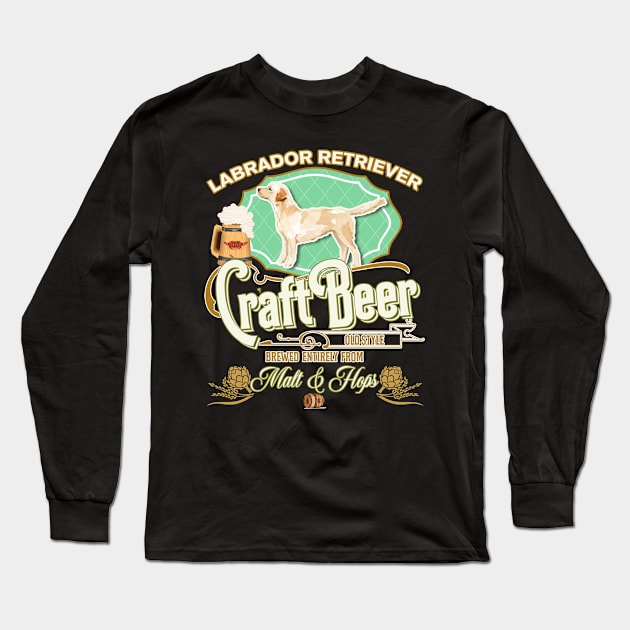 Labrador Retriever Gifts - Beer Dog lover Long Sleeve T-Shirt by StudioElla